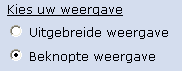 Beknopte weergave