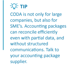 Tip: CODA is not only for large companies Tip: CODA is not only for large companies